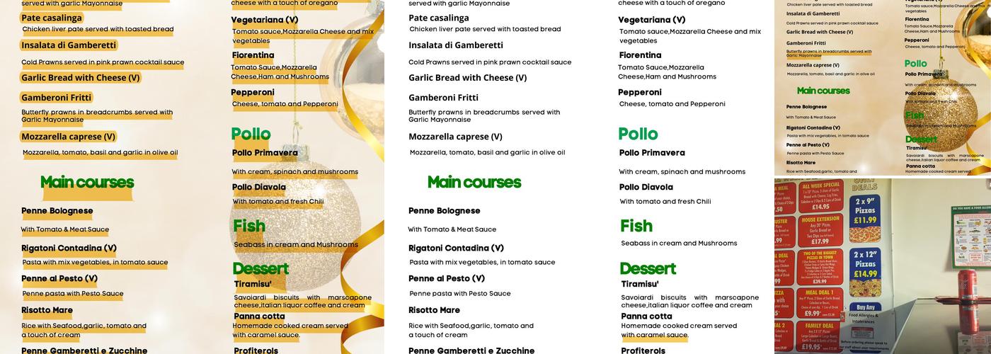 Bicester Pizza House Menu