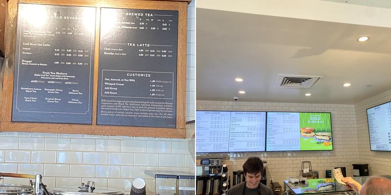 Peet's Coffee Menu