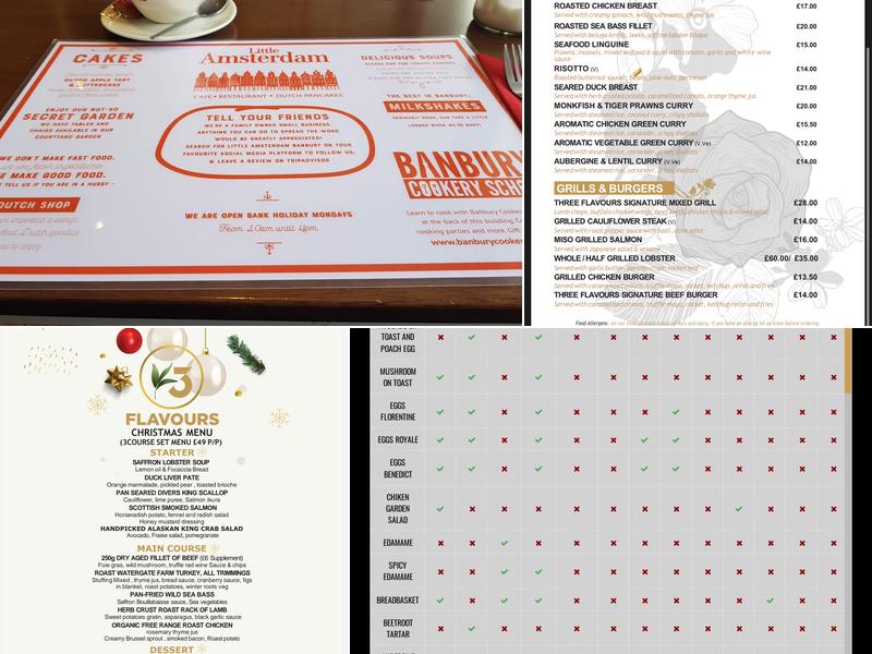 3 Flavours restaurant and wine bar Menu