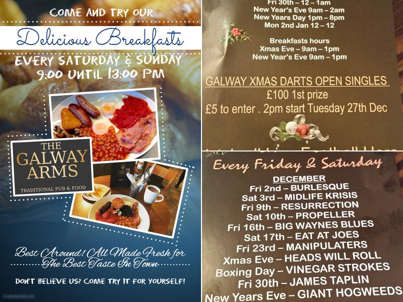 The Galway Arms Retford Menu
