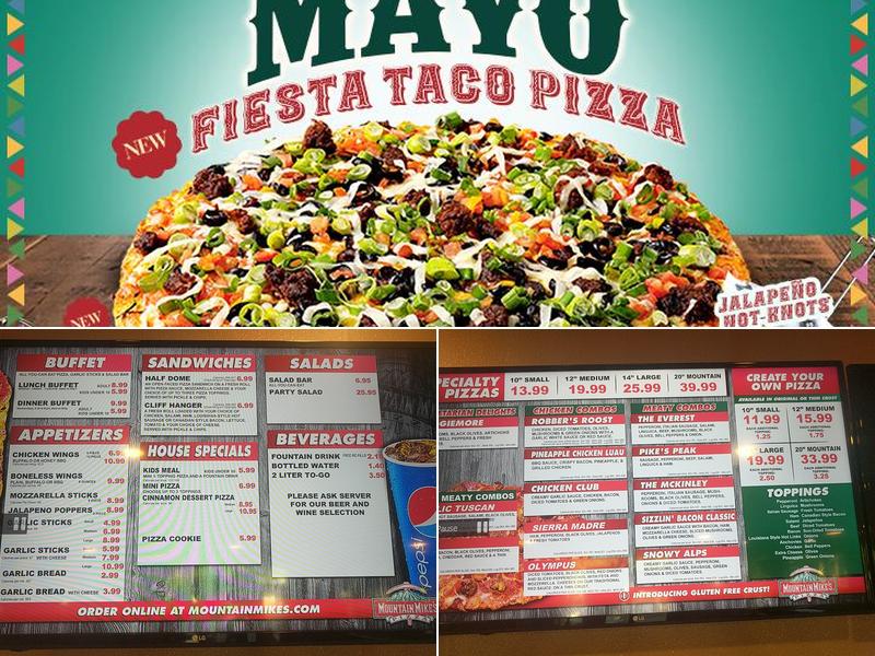Mountain Mike's Pizza Menu