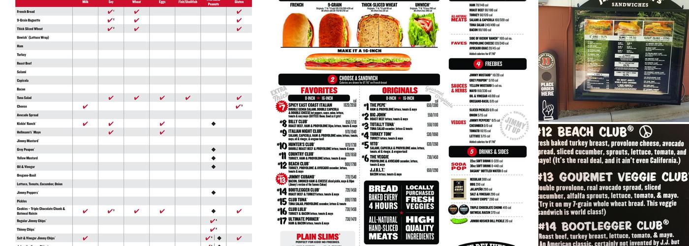 Jimmy John's Menu