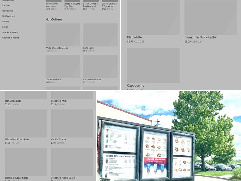 Starbucks Menu
