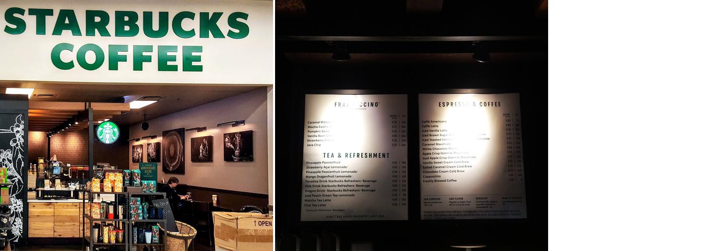 Starbucks Menu