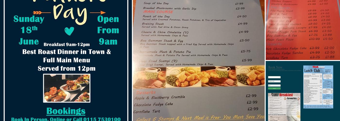 Sprinters Premier Steakhouse Menu