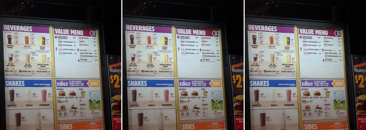Burger King Menu