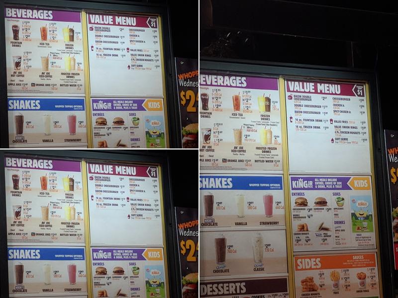 Burger King Menu