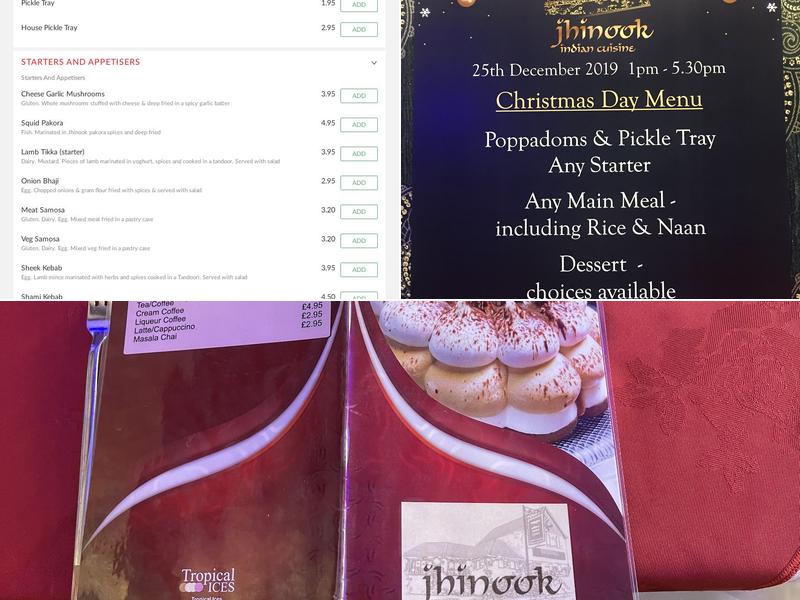 Jhinook Menu