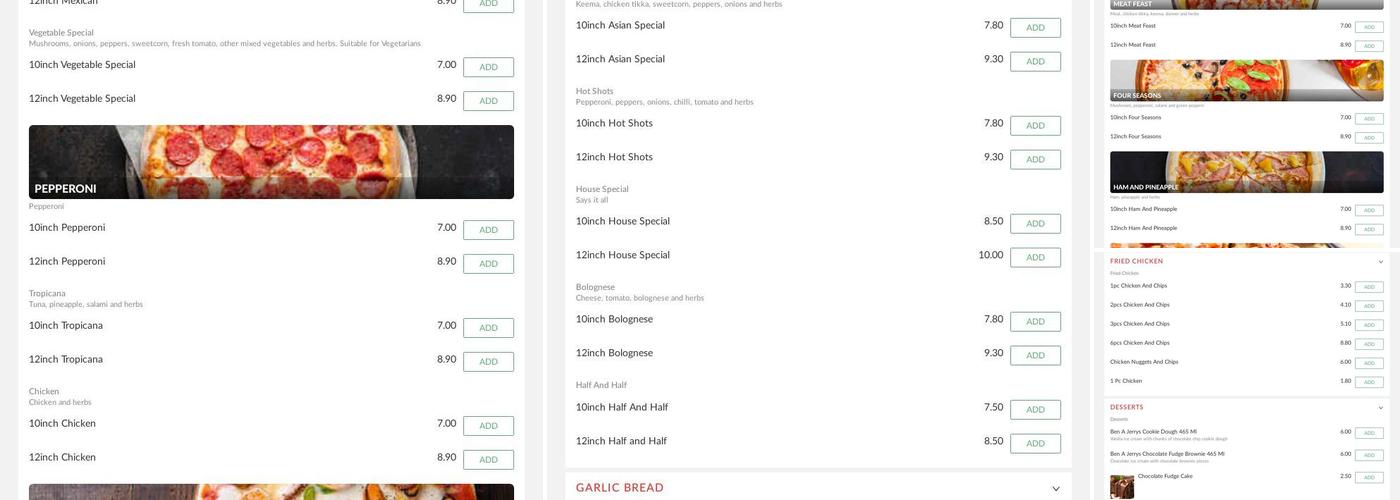 Everest Tandoori Menu