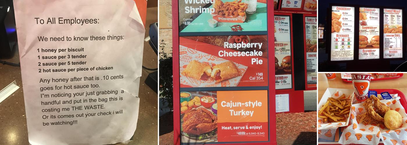Popeyes Louisiana Kitchen Menu