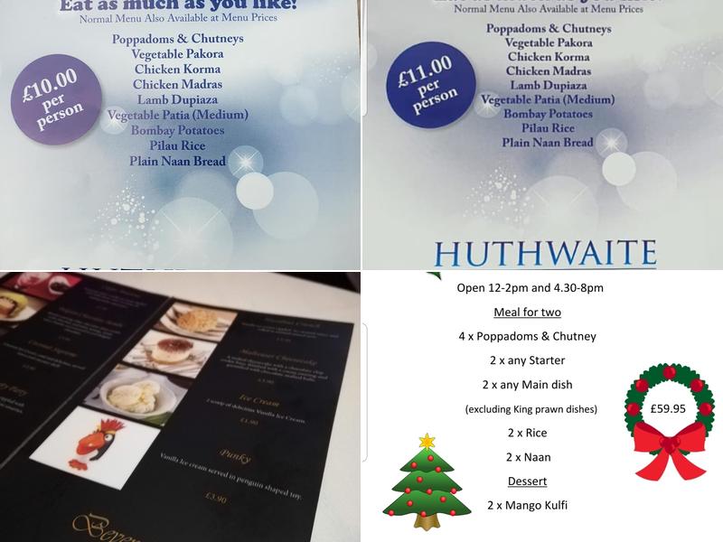 Huthwaite Tandoori Menu