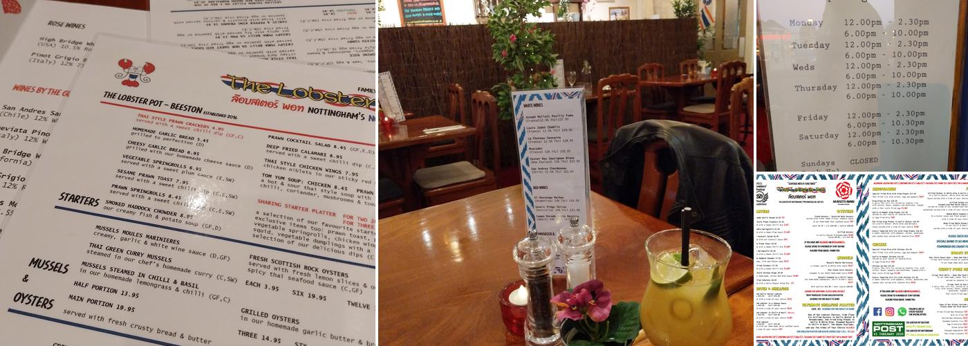 The Lobster Pot - Beeston Menu