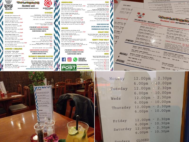 The Lobster Pot - Beeston Menu