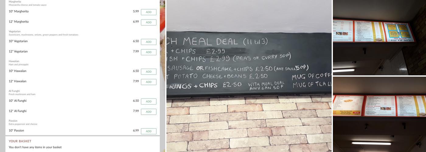 Beeston Takeaway Menu