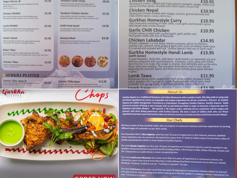 Gurkha Express Menu