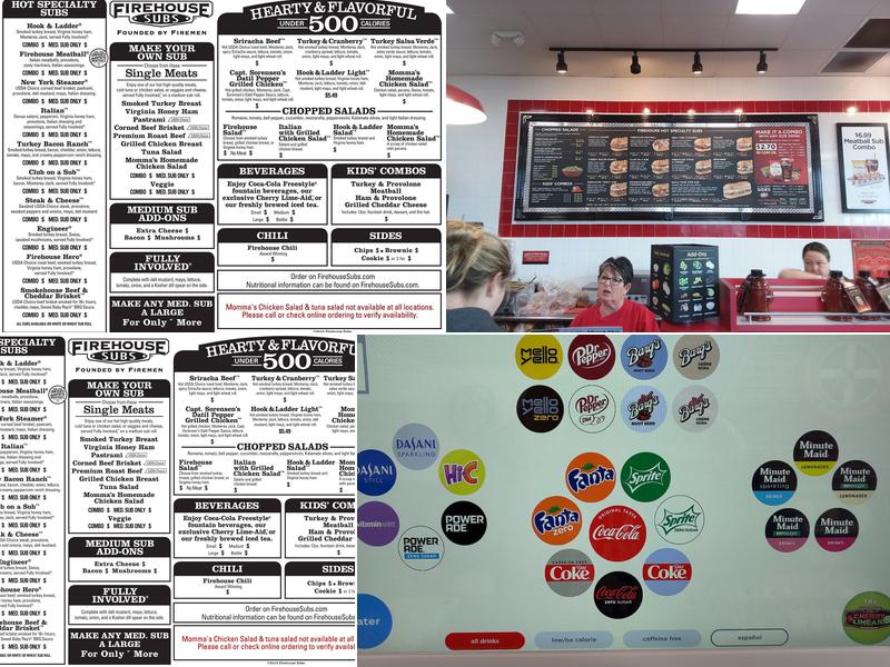Firehouse Subs Cascade Menu