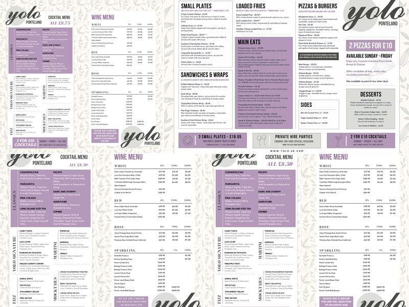 Yolo Ponteland Menu