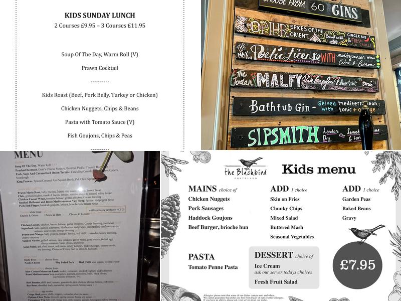 Blackbird Inn Menu