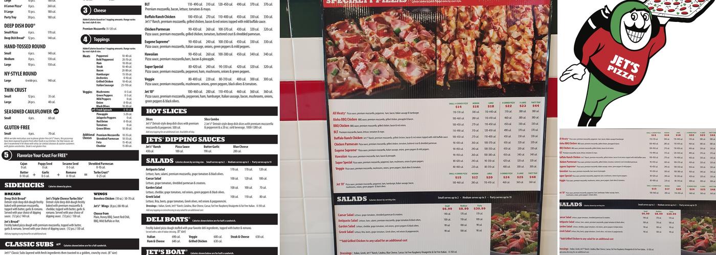 Jet's Pizza Menu