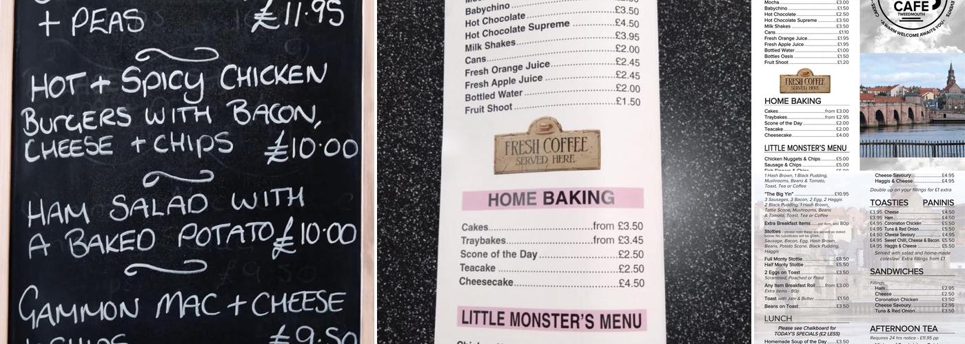 The Riverside Cafe Menu