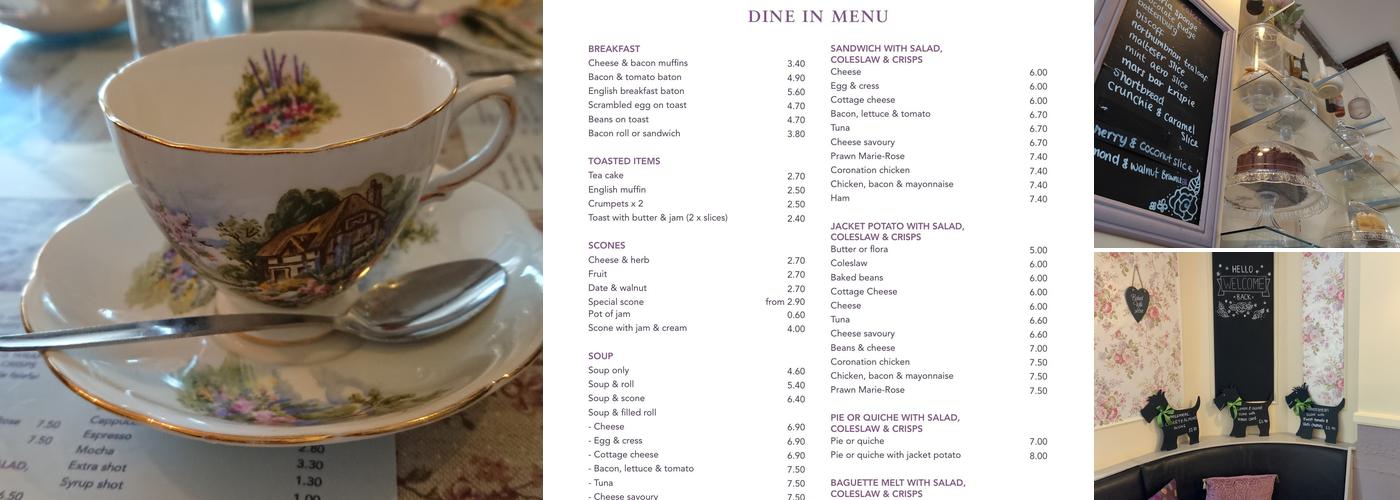 Chantry Tea Room Menu