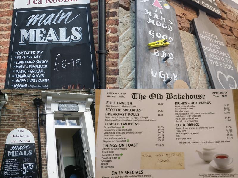 The Old Bakehouse Menu