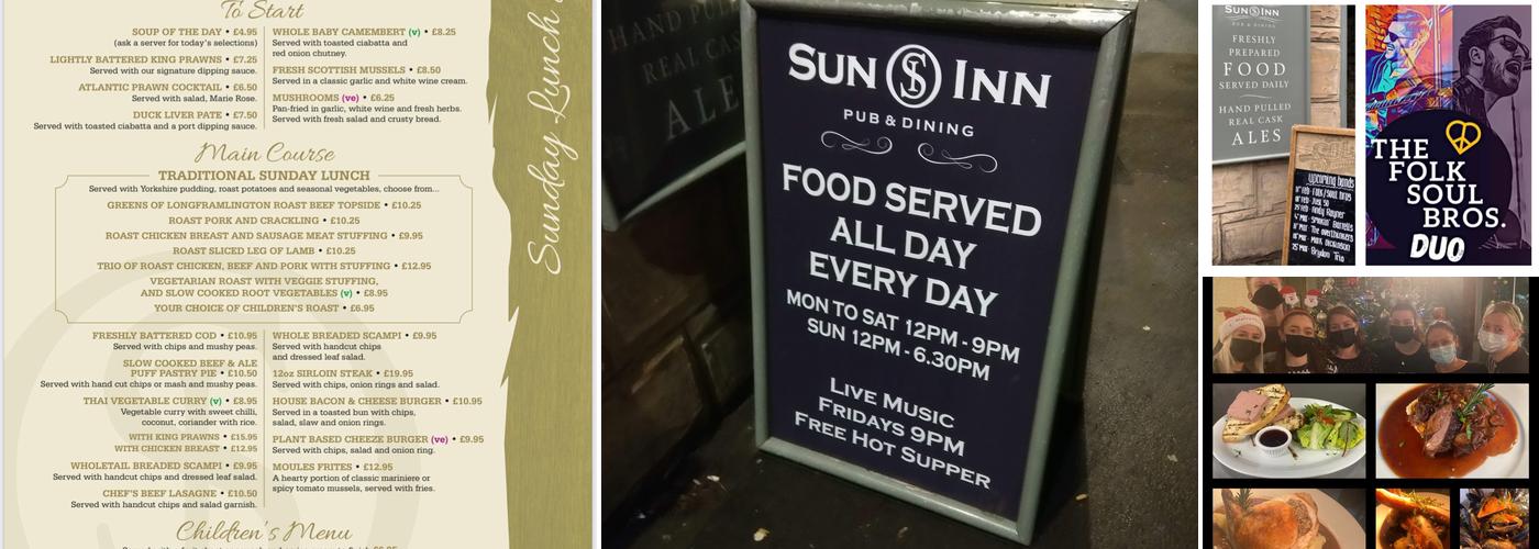 Sun Inn Menu