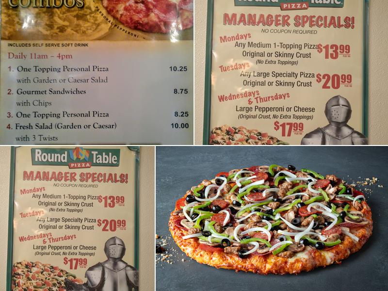 Round Table Pizza Menu