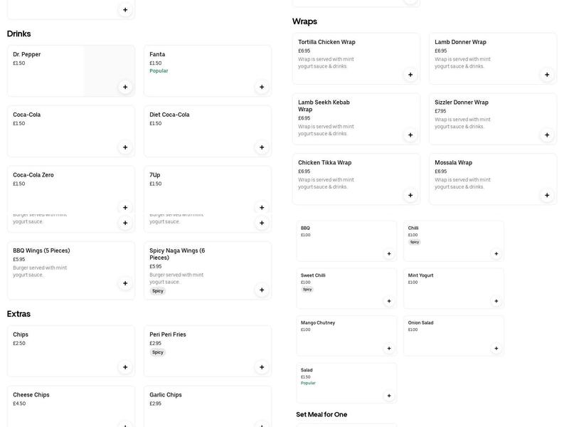 Brockwell Tandoori Menu