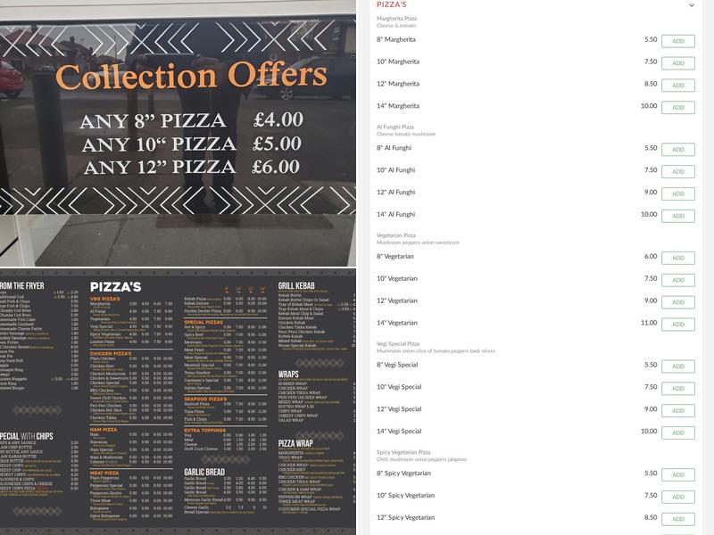 Checkers fisheries Menu