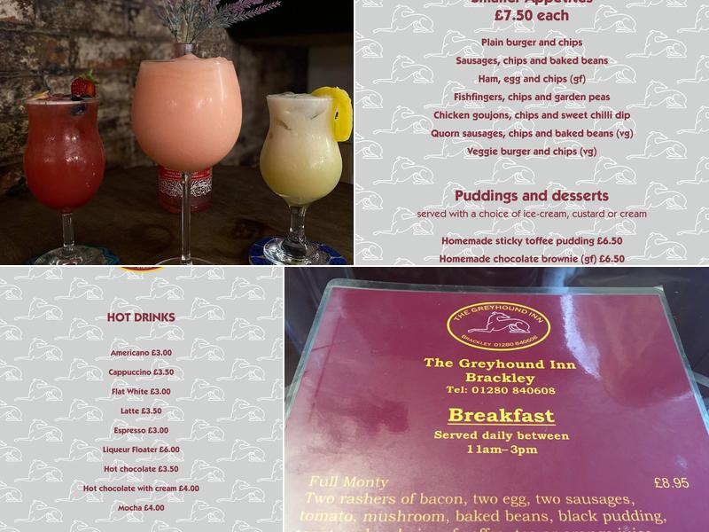 The Greyhound Inn Menu