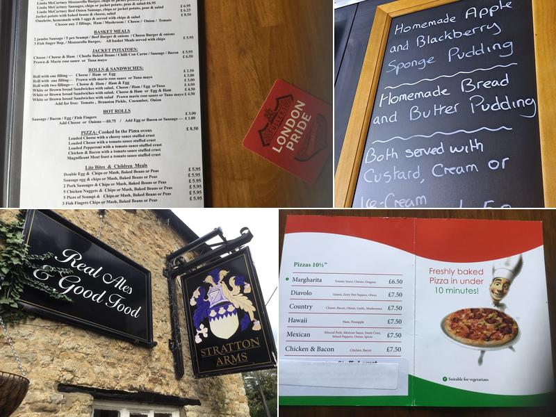 The Stratton Arms Menu