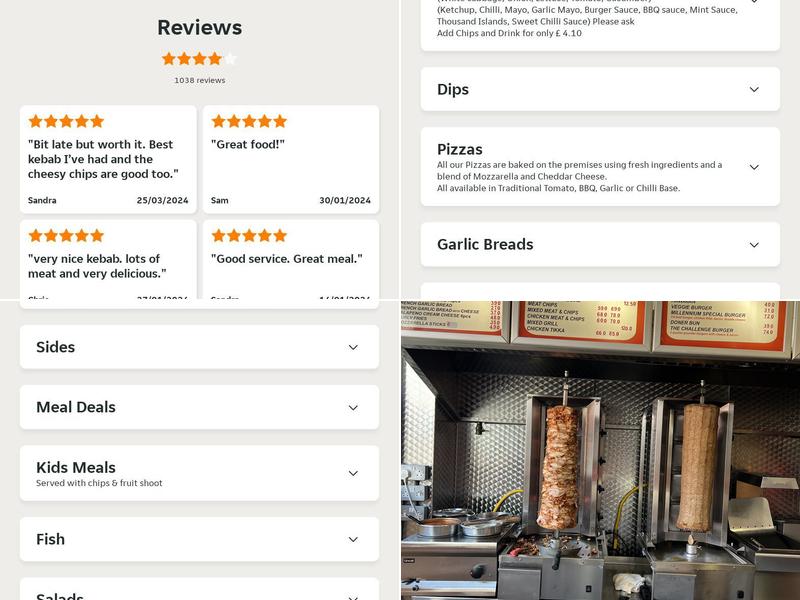 Daventry Kebab House Menu