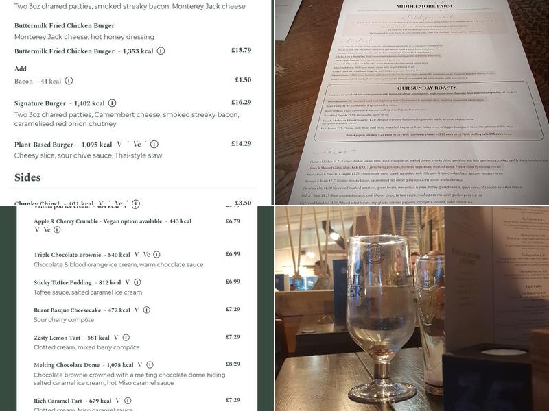 Middlemore Farm Menu