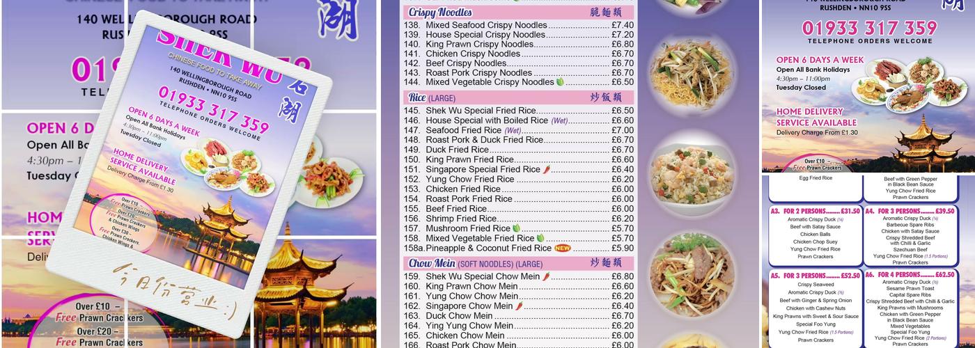 Shek Wu Chinese Takeaway Menu