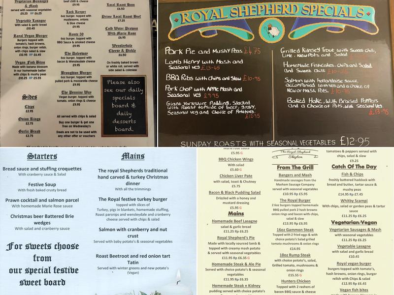 The Royal Shepherd Inn Menu