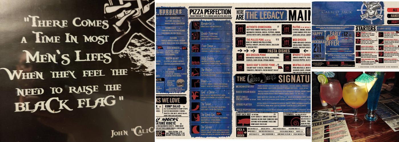 Calico Jack Restaurant & Bar Menu