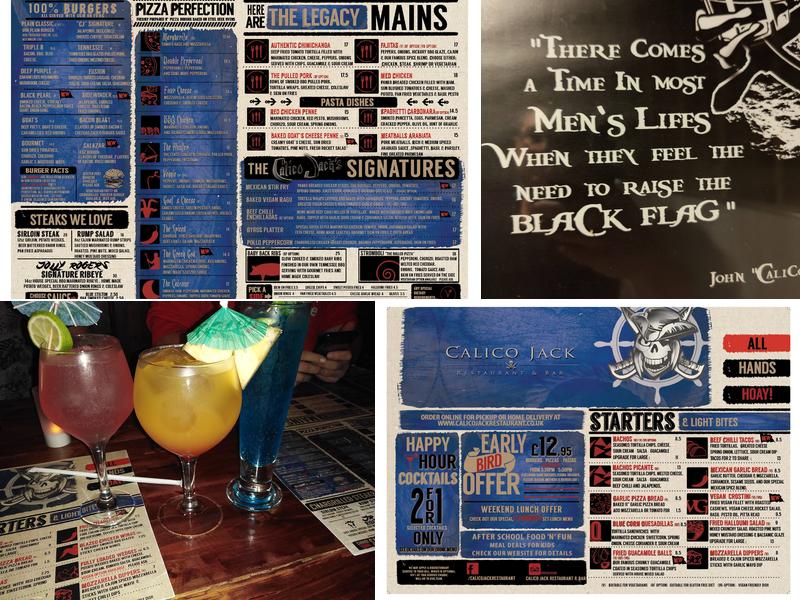 Calico Jack Restaurant & Bar Menu