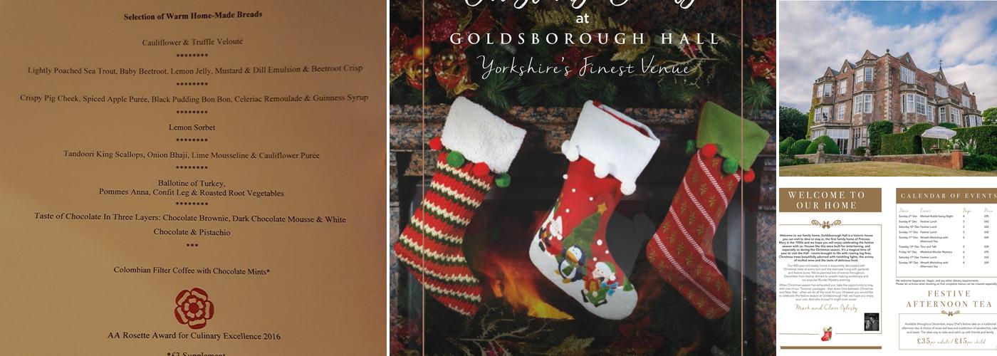 Goldsborough Hall Menu