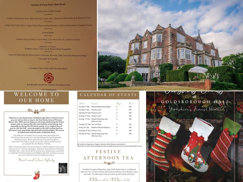 Goldsborough Hall Menu