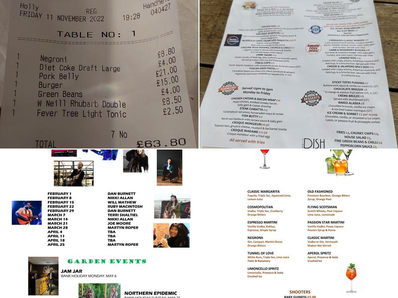 Carriages-Knaresborough Menu