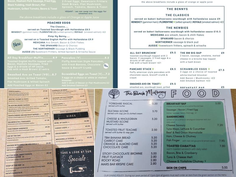 The Black Mulberry Menu