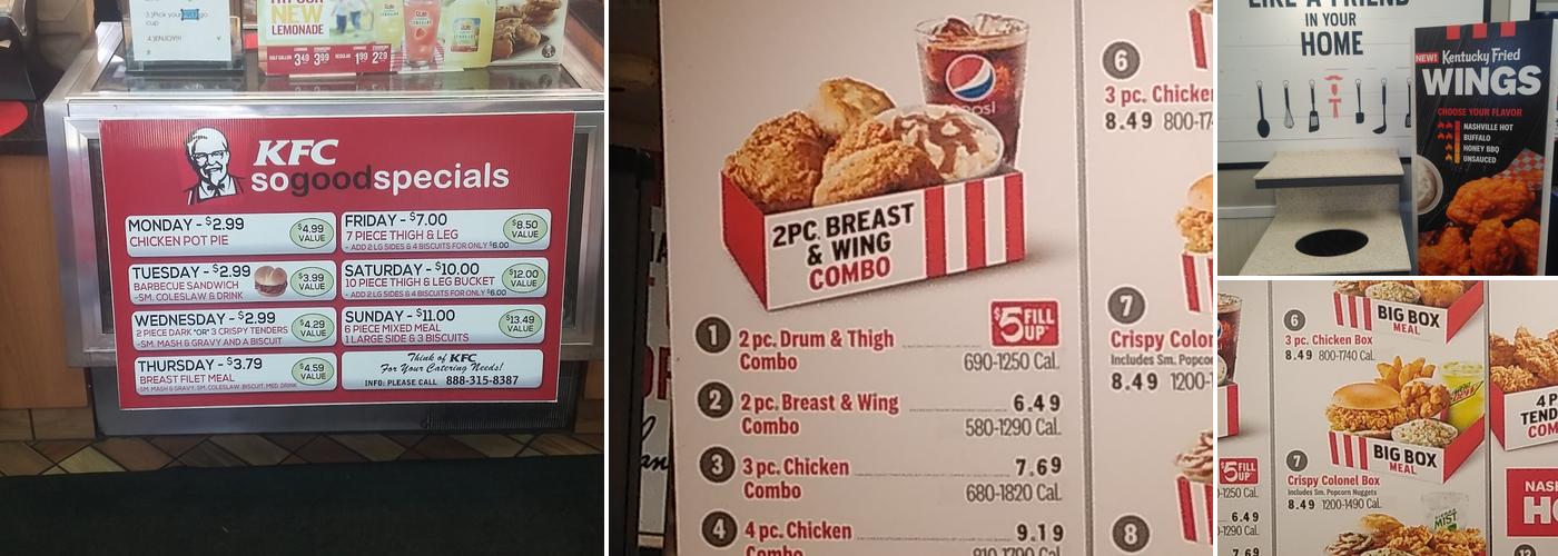 KFC Menu