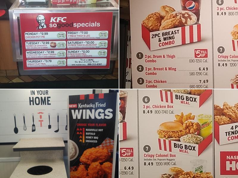 KFC Menu