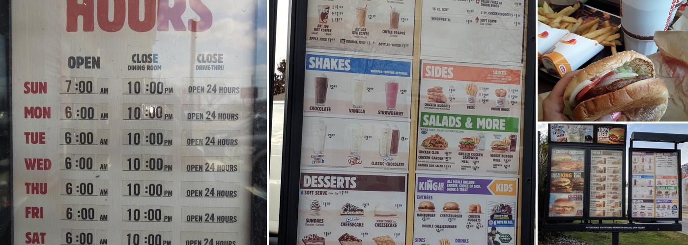 Burger King Menu