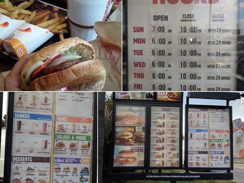 Burger King Menu