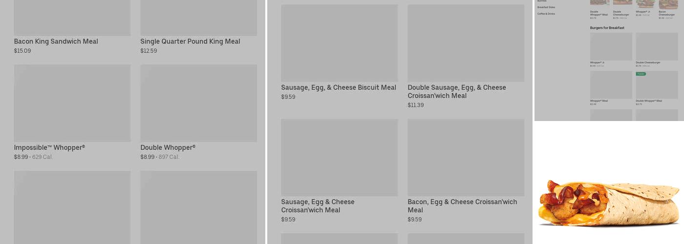Burger King Menu