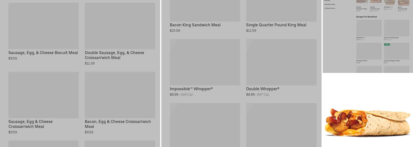 Burger King Menu