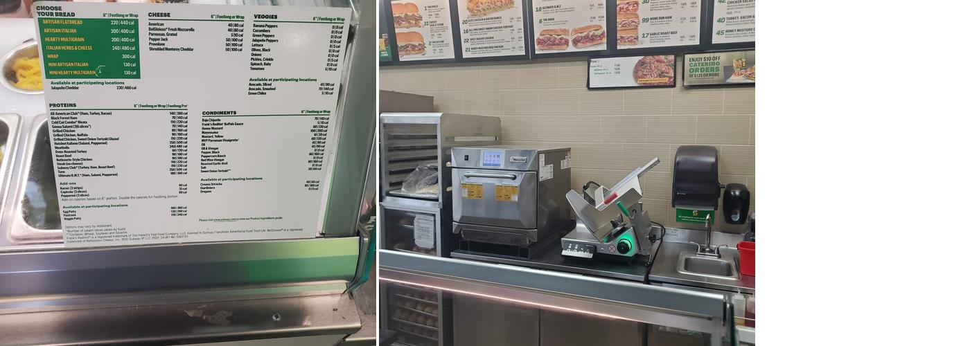 Subway Menu