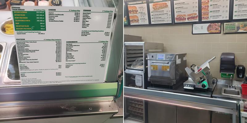 Subway Menu